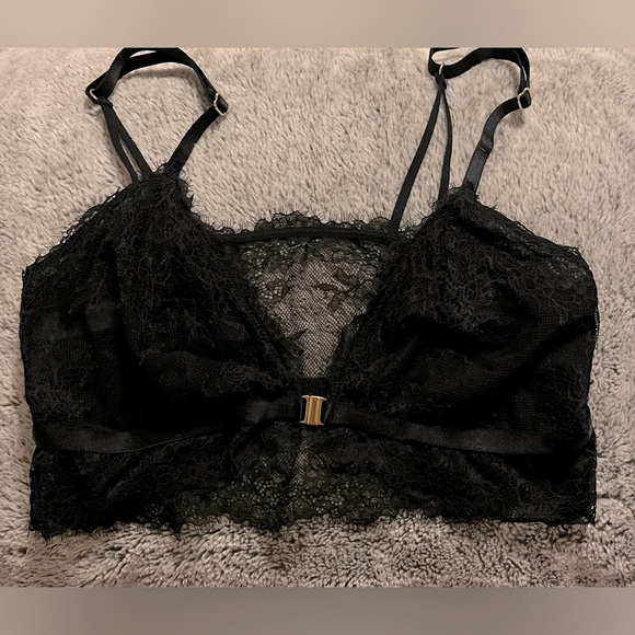 Auden Women's Lace Longline Eyelash Front Closure Clasp Bralette size Small - Picture 13 of 14